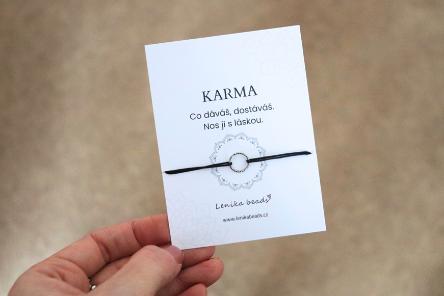 karma naramek na darkove karticce